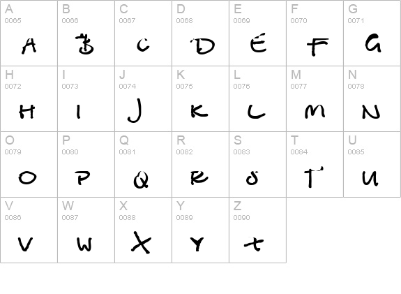 Betina Script Rus Bold uppercase A-Z preview