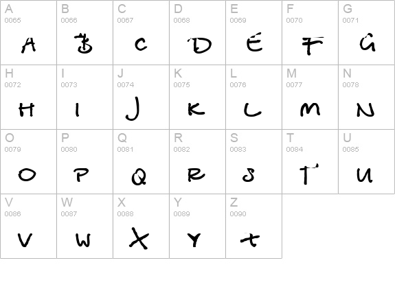 BetinaScript Bold uppercase A-Z preview
