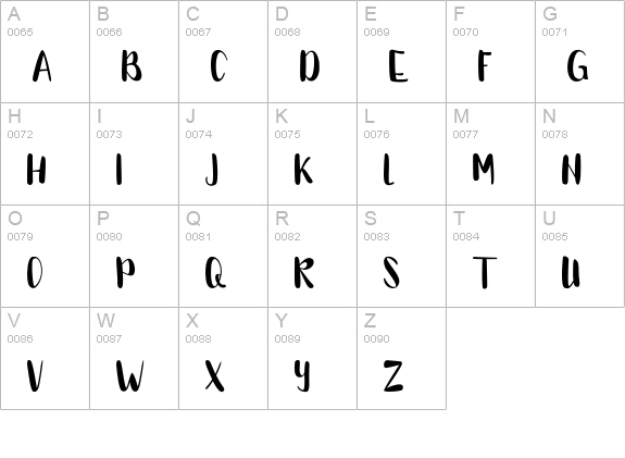 Bettalia Font Duo uppercase A-Z preview