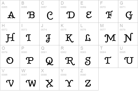 BetterTypeRiteSpec Bold uppercase A-Z preview