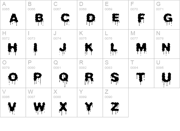 Beurk uppercase A-Z preview