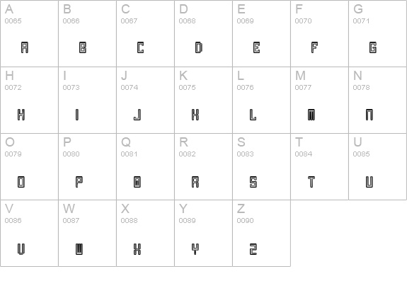 Bevel Fifteen Regular uppercase A-Z preview