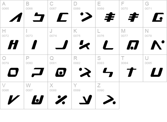 BeyondMachines uppercase A-Z preview