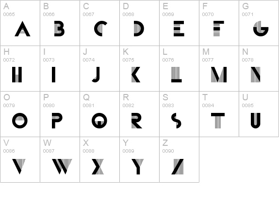 Bifur uppercase A-Z preview