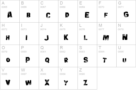 Big Bloke BB uppercase A-Z preview