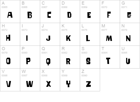 Big Chump BTN Cond uppercase A-Z preview