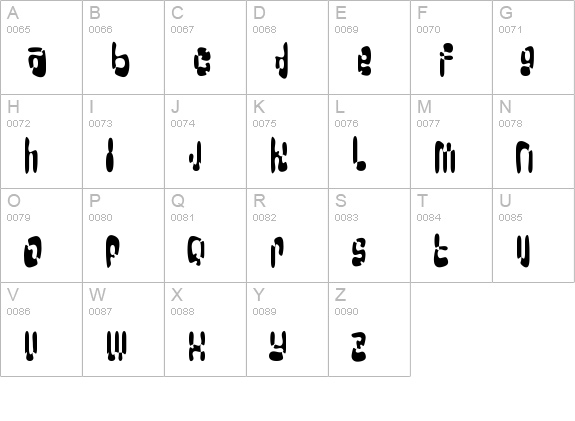 Big Loada Splatter uppercase A-Z preview