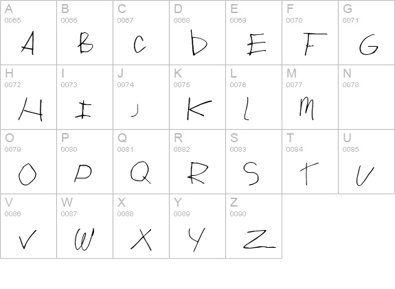 Big Log uppercase A-Z preview