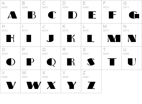 BigApple uppercase A-Z preview
