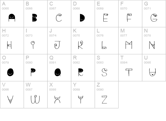bigattino uppercase A-Z preview