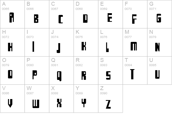 BigBeatBold uppercase A-Z preview