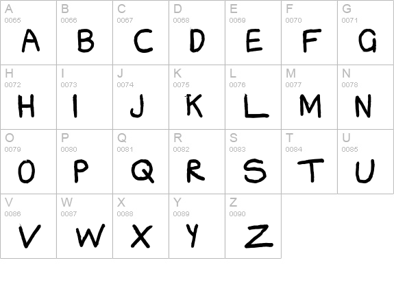BigBrotherTexta uppercase A-Z preview