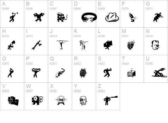 BigCheeseDark uppercase A-Z preview