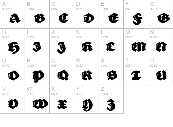 BigElla uppercase A-Z preview