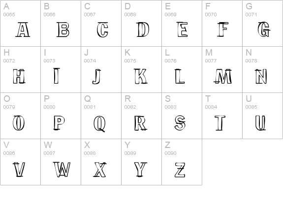 BigFella uppercase A-Z preview