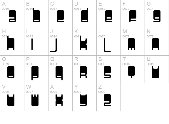 BigHeadMofo uppercase A-Z preview