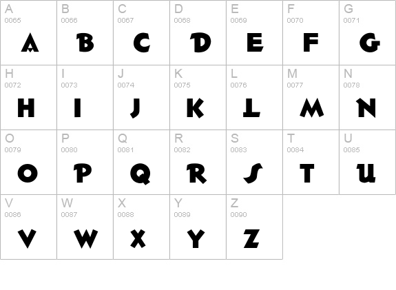 Bigshot uppercase A-Z preview
