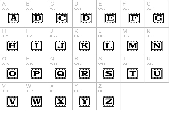 Bijou JL uppercase A-Z preview