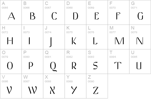 Bijoux uppercase A-Z preview