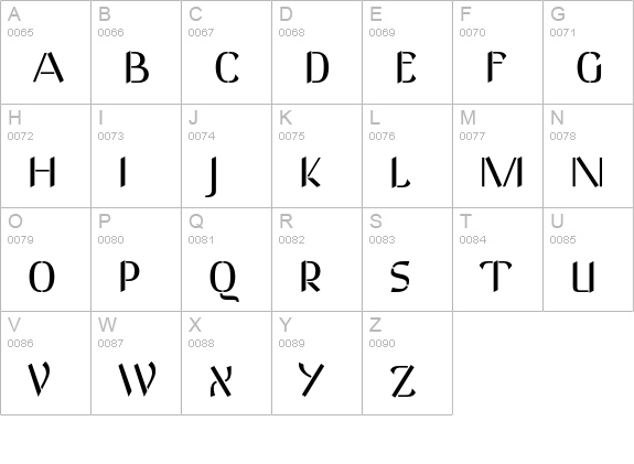 Bijoux-Bold uppercase A-Z preview