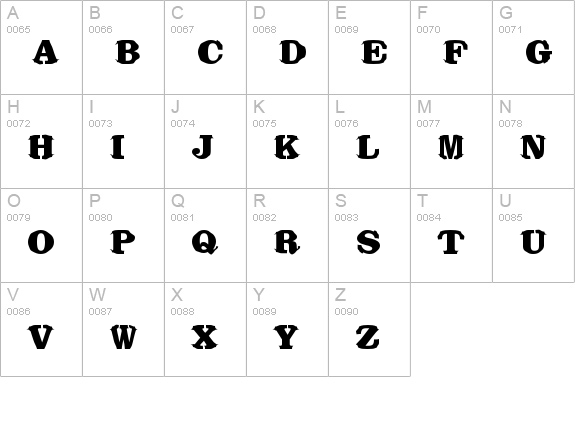 Bikini uppercase A-Z preview