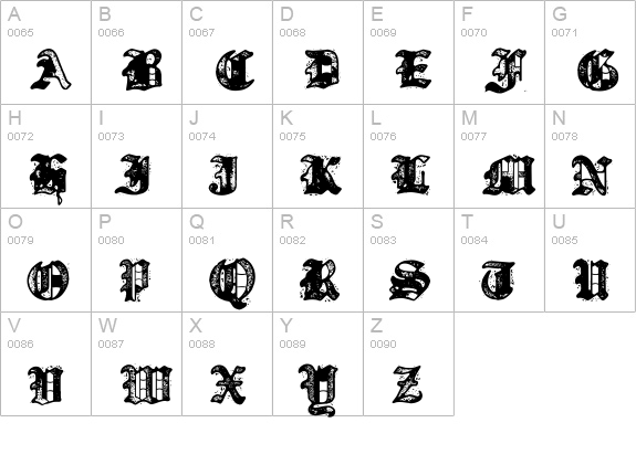 Bill Hicks 5 uppercase A-Z preview