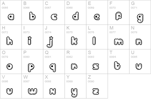 Billo Dream uppercase A-Z preview