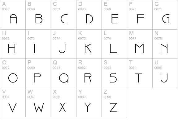Billuy uppercase A-Z preview