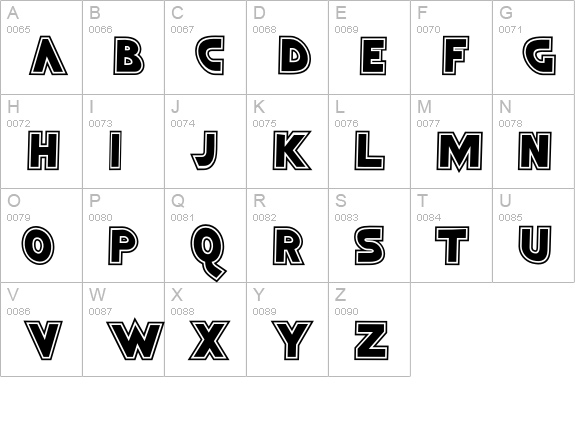 Bimasakti uppercase A-Z preview