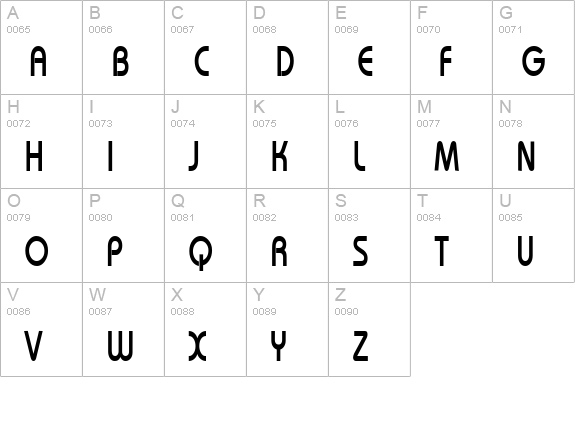 Bimini-Condensed Bold uppercase A-Z preview