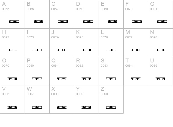 Binary X 01s BRK uppercase A-Z preview