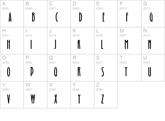 BinnerGothic uppercase A-Z preview