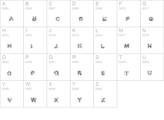 Bio-septic uppercase A-Z preview
