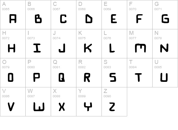 Bionic Comic Bold uppercase A-Z preview