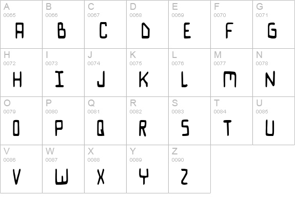 Bionic Comic Condensed uppercase A-Z preview