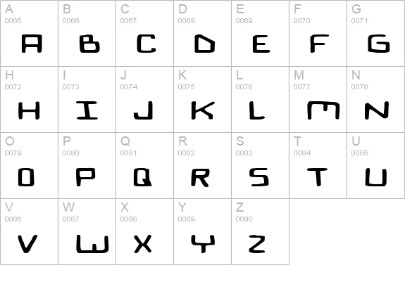 Bionic Comic Expanded uppercase A-Z preview