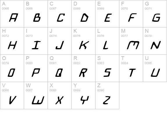 Bionic Comic Italic uppercase A-Z preview