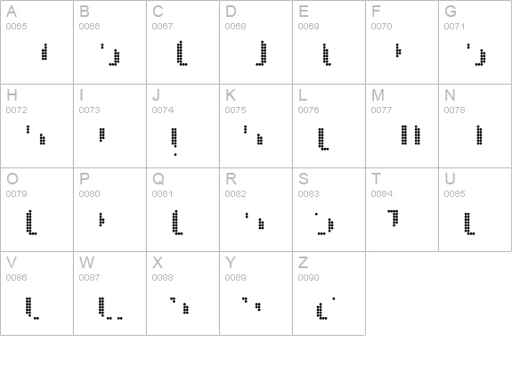 Bionic-Static uppercase A-Z preview