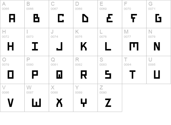 Bionic Type Bold uppercase A-Z preview