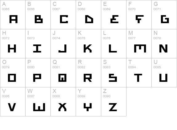 Bionic Type Expanded Bold uppercase A-Z preview