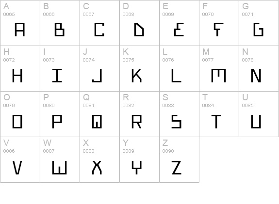 Bionic Type Light uppercase A-Z preview