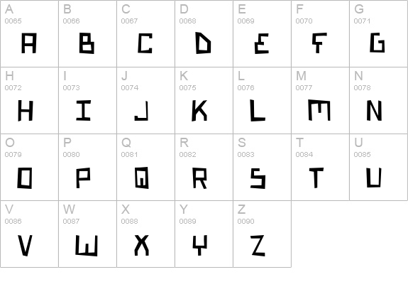Bionic Type Malfunction uppercase A-Z preview