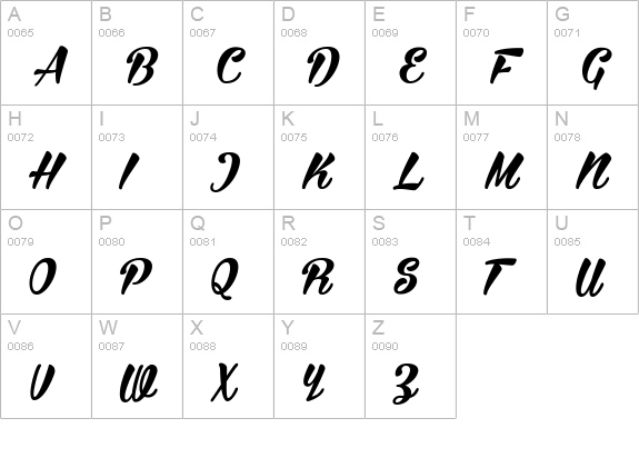 Bira - PERSONAL USE ONLY uppercase A-Z preview