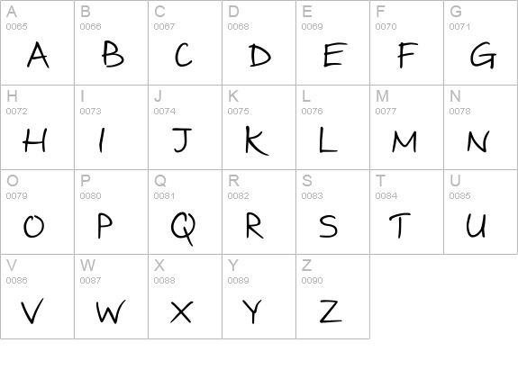 BirchCTT uppercase A-Z preview