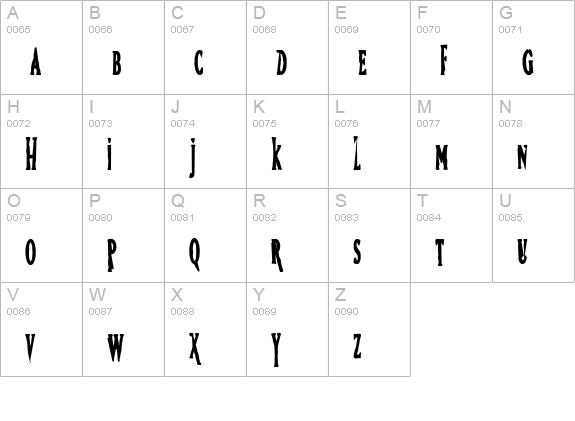 Bird uppercase A-Z preview