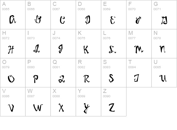 Birdhouse Medium uppercase A-Z preview
