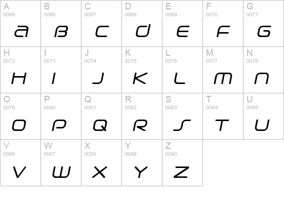 Birdman Oblique uppercase A-Z preview