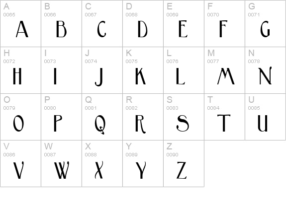 Birmingham Sans Serif uppercase A-Z preview