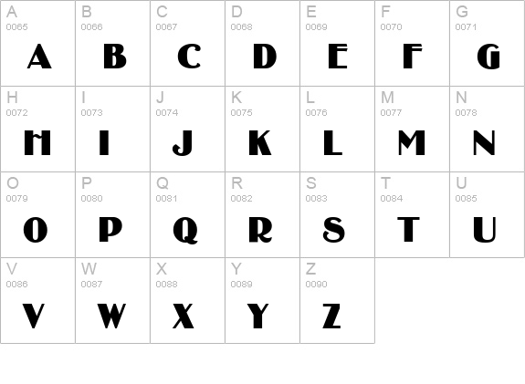 BirminghamSoft uppercase A-Z preview