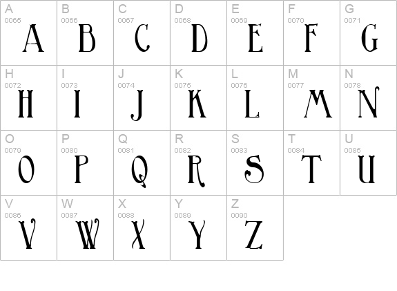 BirminghamTitling uppercase A-Z preview